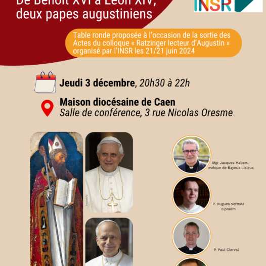 Du Pape Benoît XVI au Pape Léon XIV, deux papes augustiniens.