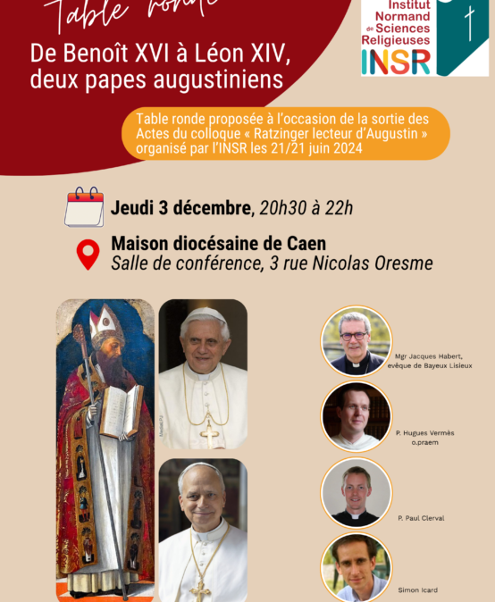 Du Pape Benoît XVI au Pape Léon XIV, deux papes augustiniens.